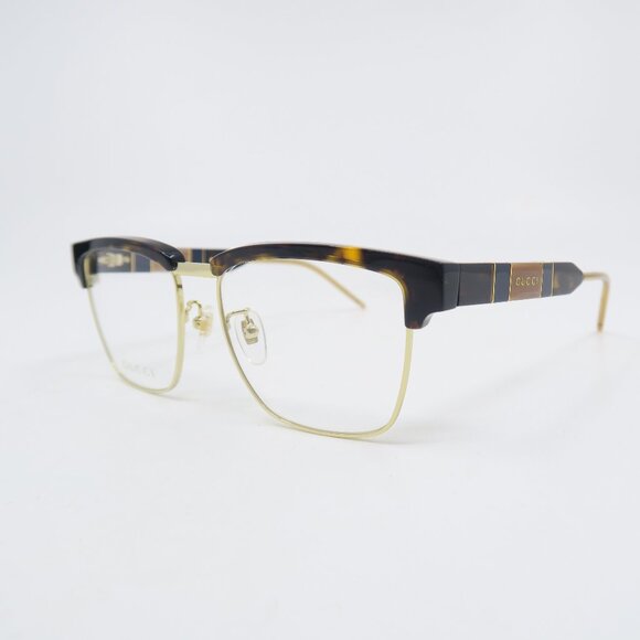Gucci GG0605O 002 52mm Havana/Havana/Gold, New Unisex Square Eyeglasses Frames. - Picture 4 of 9